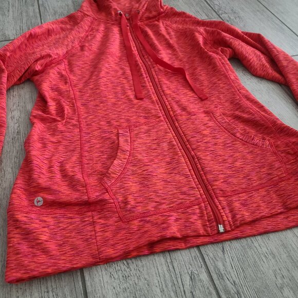 90 Degree by Reflex Red Full Zip Hooded Jacket Women’s Large - Picture 3 of 7